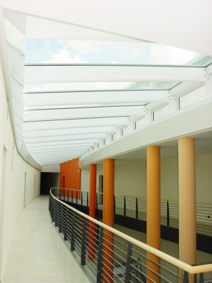 Parapetto e lucernario - edificio
