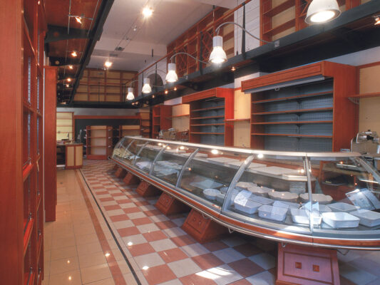 Struttura soppalco allestimento negozio - commerciale
